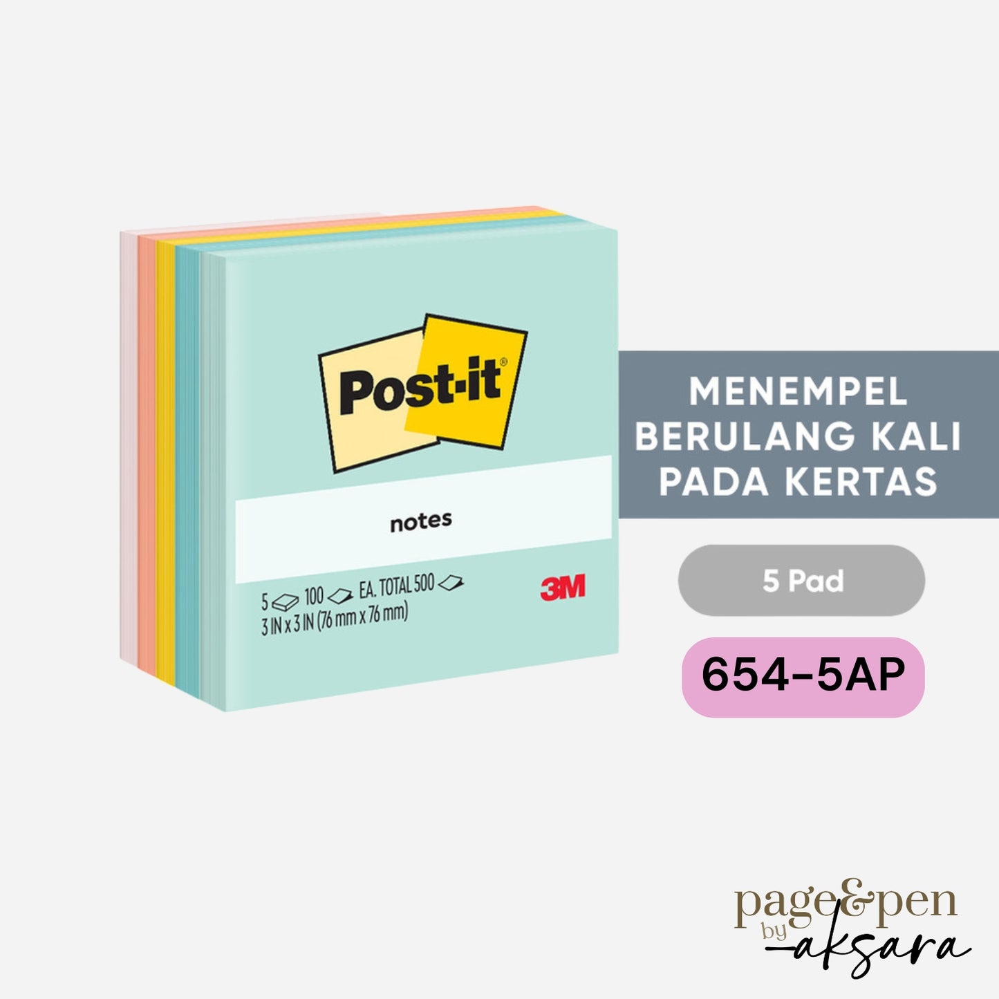 Post-It Sticky Notes 654-5AP